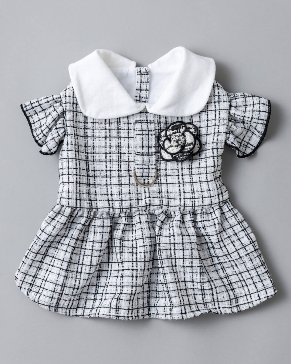 ツイードカメリアドレス（ホワイト）